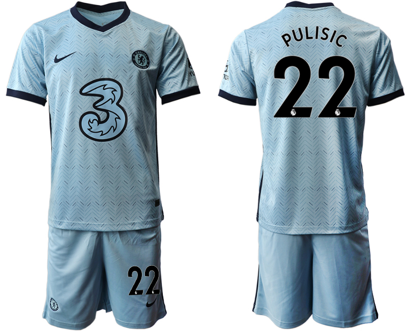 Men 2020-2021 club Chelsea away Light blue #22 Soccer Jerseys->chelsea jersey->Soccer Club Jersey